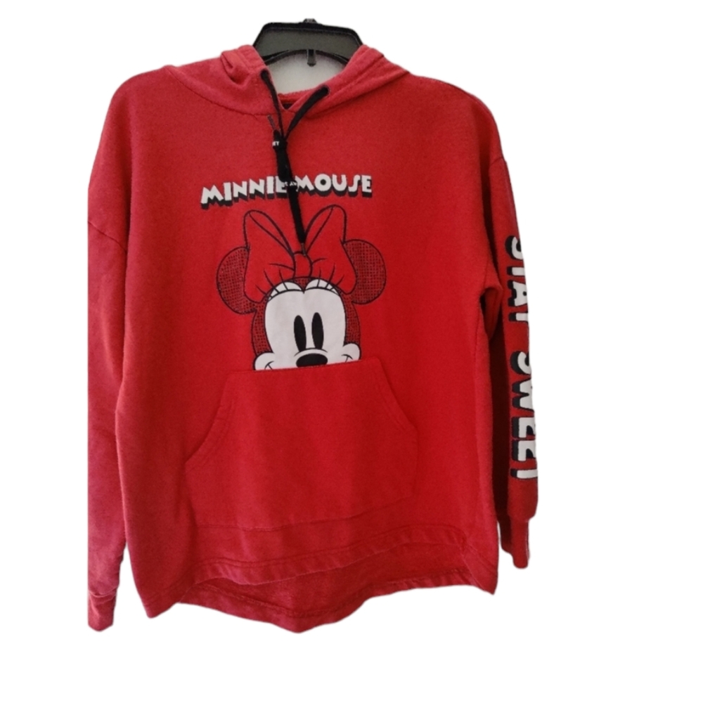 Disney Red Minnie Mouse Hoodie Sweatshirt